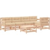 vidaXL 6-tlg. Garten-Lounge-Set mit Kissen Massivholz