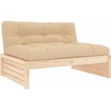 vidaXL 5-delige Loungeset met kussens massief hout