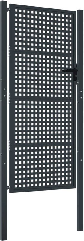 Gartentor Anthrazit 105x225 cm Stahl Vidaxl