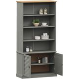 vidaXL-Boekenkast-VIGO-85x35x170-cm-massief-grenenhout-grijs