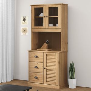vidaXL - VIGO - Opzetkast - Massief Grenenhout - 78x30x100 cm