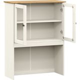 vidaXL Sideboard-Aufsatz VIGO Weiß 78x30x100 cm Massivholz Kiefer