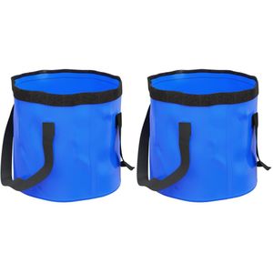 Emmers 2 st inklapbaar 20 L PVC blauw