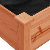 vidaXL Pflanzkübel mit Einsatz und Rollen Braun 118x59x80cm Tannenholz