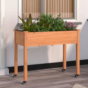 VidaXL-Plantenbak-op-wieltjes-118x59x80-cm-massief-vurenhout-bruin