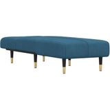 vidaXL Chaise longue fluweel blauw