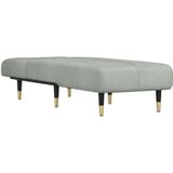 VidaXL Chaise Longue Fluweel Lichtgrijs