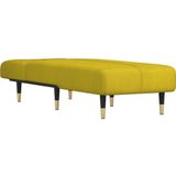 VidaXL Chaise Longue Fluweel Geel