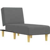 vidaXL Chaiselongue Dunkelgrau Stoff