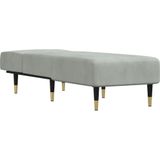 VidaXL Chaise Longue Fluweel Lichtgrijs