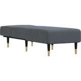 VidaXL Chaise Longue Fluweel Donkergrijs