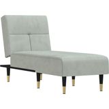 vidaXL-Chaise-longue-fluweel-lichtgrijs