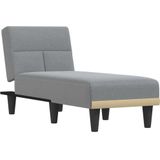 vidaXL Chaise longue stof lichtgrijs