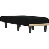 VidaXL Chaise Longue Stof Zwart