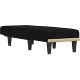 VidaXL Chaise Longue Stof Zwart