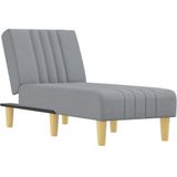 VidaXL Chaise Longue Stof Lichtgrijs