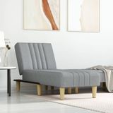 VidaXL Chaise Longue Stof Lichtgrijs