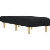 VidaXL Chaise Longue Stof Zwart