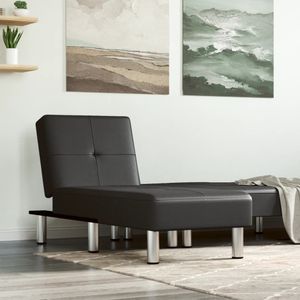 Chaiselongue Schwarz Kunstleder Vidaxl