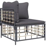Vidaxl - 6-tlg. Garten-Lounge-Set mit Kissen Anthrazit Poly Rattan