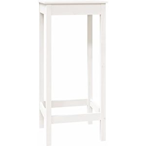 vidaXL Bartafel - Wit - Massief Grenenhout - 50x50x110 cm
