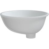 vidaXL - Wastafel - ovaal - 37x31x17,5 - cm - keramiek - wit