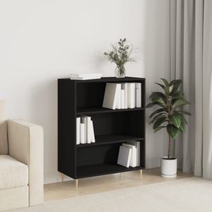 Bücherregal Schwarz 69,5x32,5x90 cm Holzwerkstoff Vidaxl