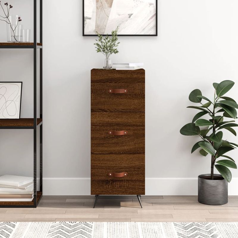 Vidaxl - Sideboard Braun Eichen-Optik 34,5x34x90 cm Holzwerkstoff