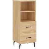 vidaXL Dressoir 34,5x34x90 cm bewerkt hout sonoma eiken