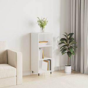 vidaXL Sideboard Hochglanz-Weiß 34,5x32,5x90 cm Holzwerkstoff