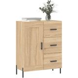 vidaXL Dressoir 69,5x34x90 cm bewerkt hout sonoma eikenkleurig