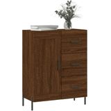 vidaXL - Dressoir - 69,5x34x90 - cm - bewerkt - hout - bruin - eikenkleur