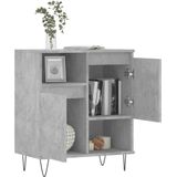 vidaXL - Dressoir - 60x35x70 - cm - bewerkt - hout - betongrijs