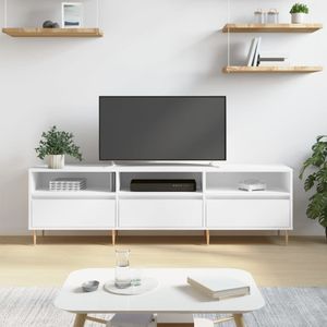 vidaXL TV-Schrank Weiß 150x30x44,5 cm Holzwerkstoff