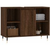 Jinlefu - Badschrank Braun Eichen-Optik 80x33x60 cm Holzwerkstoff vidaXL
