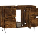 vidaXL Badkamerkast 80x33x60 cm bewerkt hout gerookt eikenkleurig