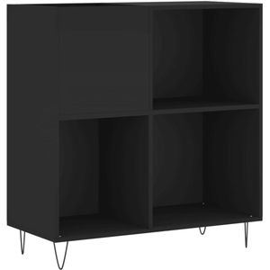 vidaXL Plattenschrank Schwarz 84,5x38x89 cm Holzwerkstoff
