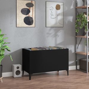 Plattenschrank Schwarz 74,5x38x48 cm Holzwerkstoff Vidaxl