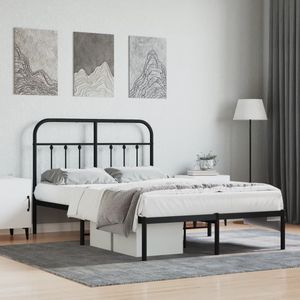 Metalen bedframe, 120 x 200 cm, gevoerd platform-bedframe, met