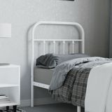 vidaXL Kopfteil Metall Weiß 75 cm