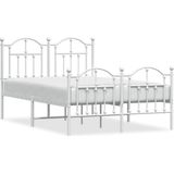 vidaXL-Bedframe-met-hoofd--en-voeteneinde-metaal-wit-120x200-cm