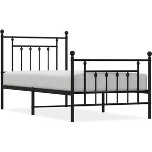 vidaXL-Bedframe-met-hoofd--en-voeteneinde-metaal-zwart-80x200-cm