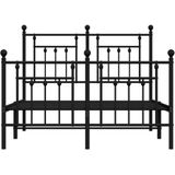 VidaXL-Bedframe-met-hoofd--en-voeteneinde-metaal-zwart-120x200-cm