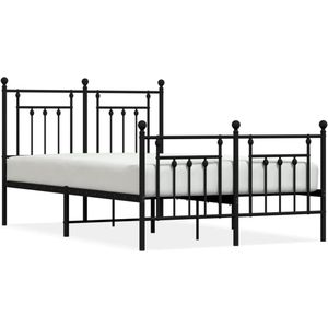 VidaXL-Bedframe-met-hoofd--en-voeteneinde-metaal-zwart-120x200-cm