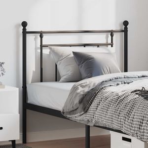 vidaXL - Hoofdbord - 100 - cm - metaal - zwart