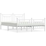 vidaXL-Bedframe-met-hoofd--en-voeteneinde-metaal-wit-180x200-cm