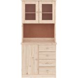 vidaXL Hoge kast ALTA 77x35x165 cm massief grenenhout