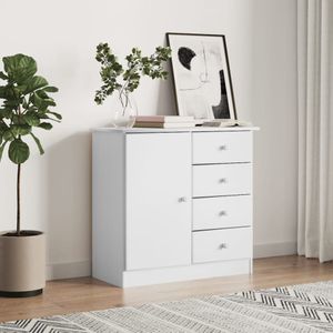 Vidaxl - Sideboard alta Weiß 77x35x73 cm Massivholz Kiefer