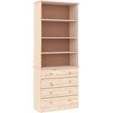 vidaXL-Boekenkast-met-lades-ALTA-77x35x186,5-cm-massief-grenenhout