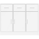 vidaXL Dressoir 91x28x75 cm bewerkt hout wit